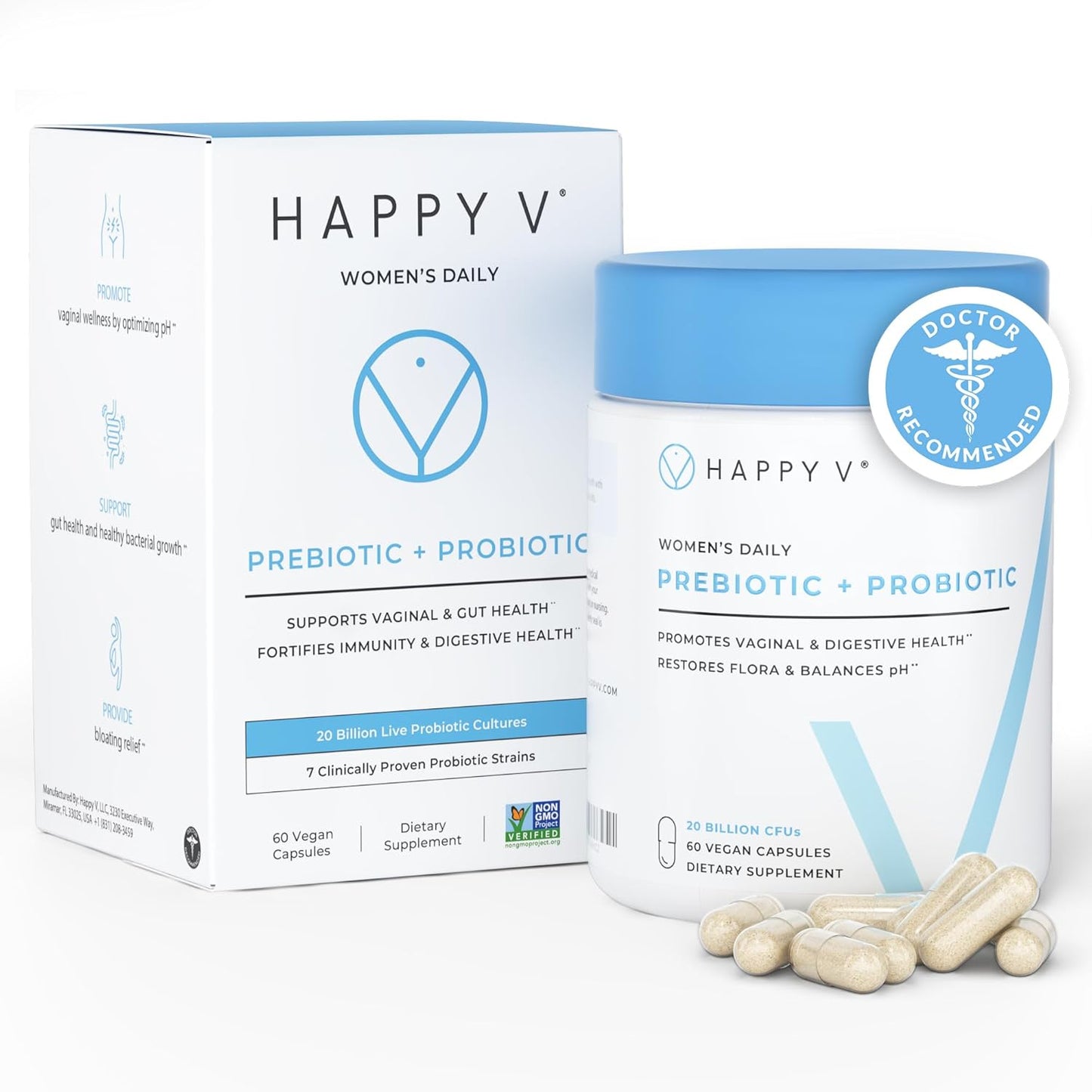 Happy V Prebiotic + Probiotic